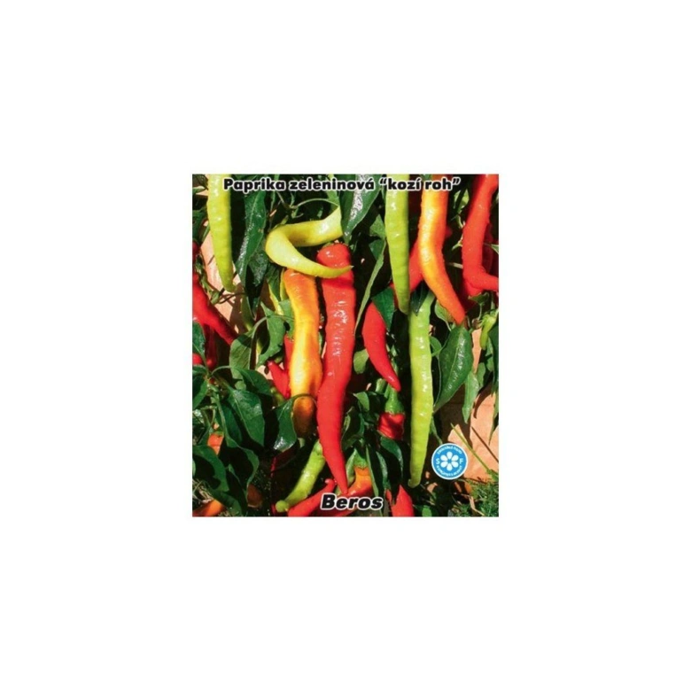 Goat horn peppers on plant